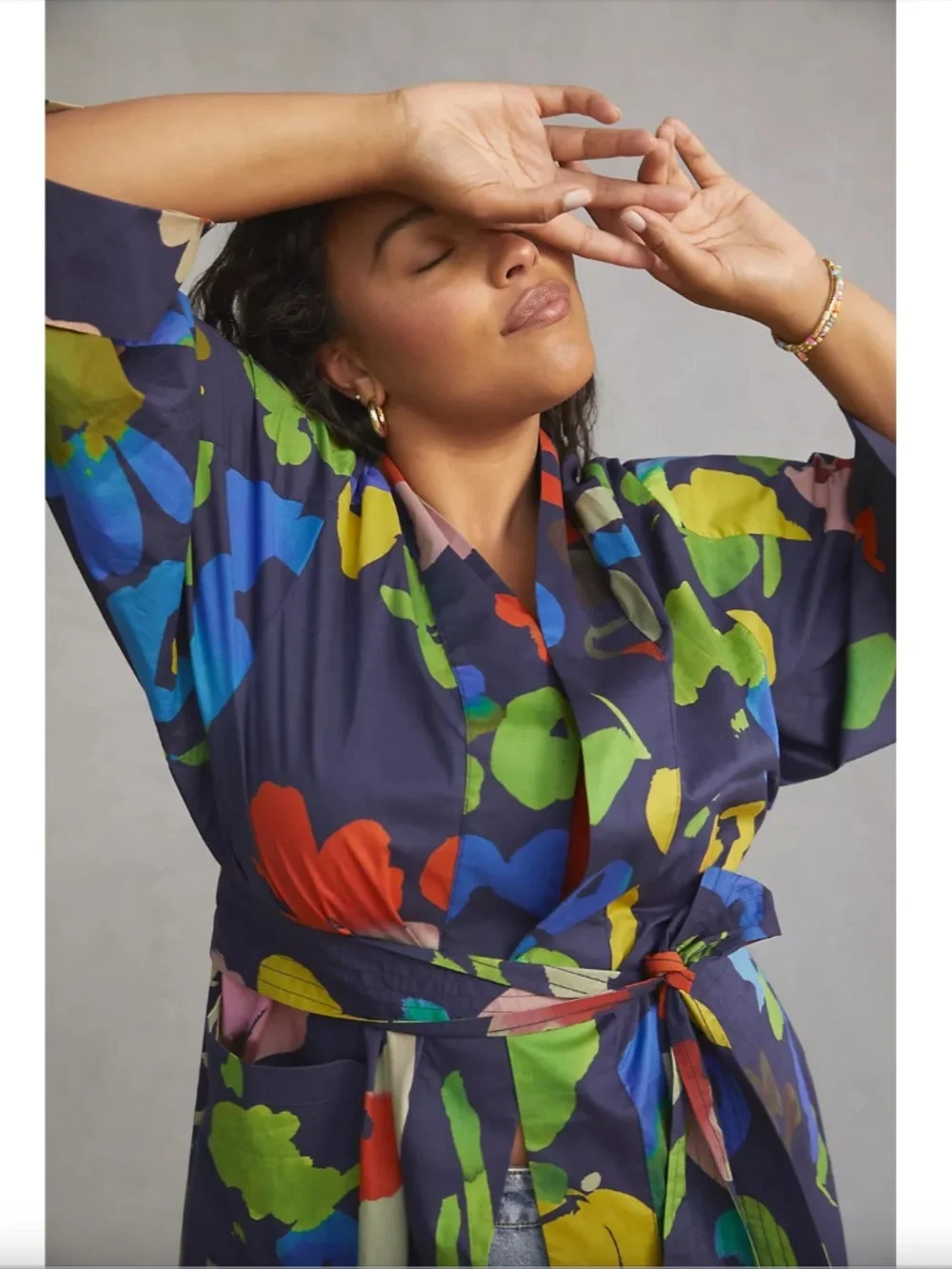ANTHROPOLOGIE WHIT TWO Breezy Floral Robe - 1X